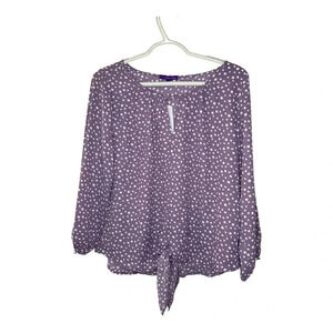 West Kei Stitch Fix Purple Tie Front Blouse // size Small NWT